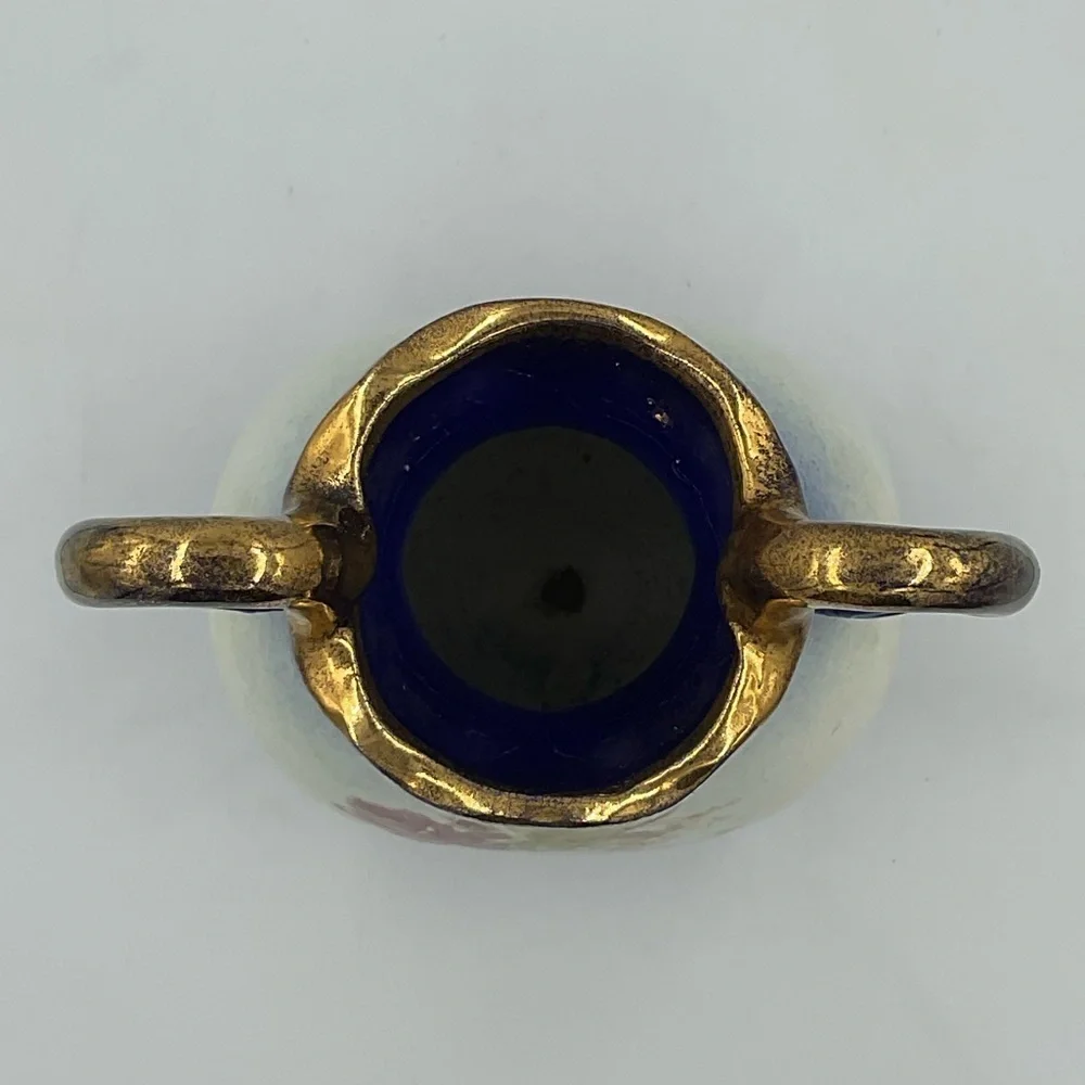 Antique Style Cobalt Blue & Gold Art Nouveau/Rococo Revival Vase